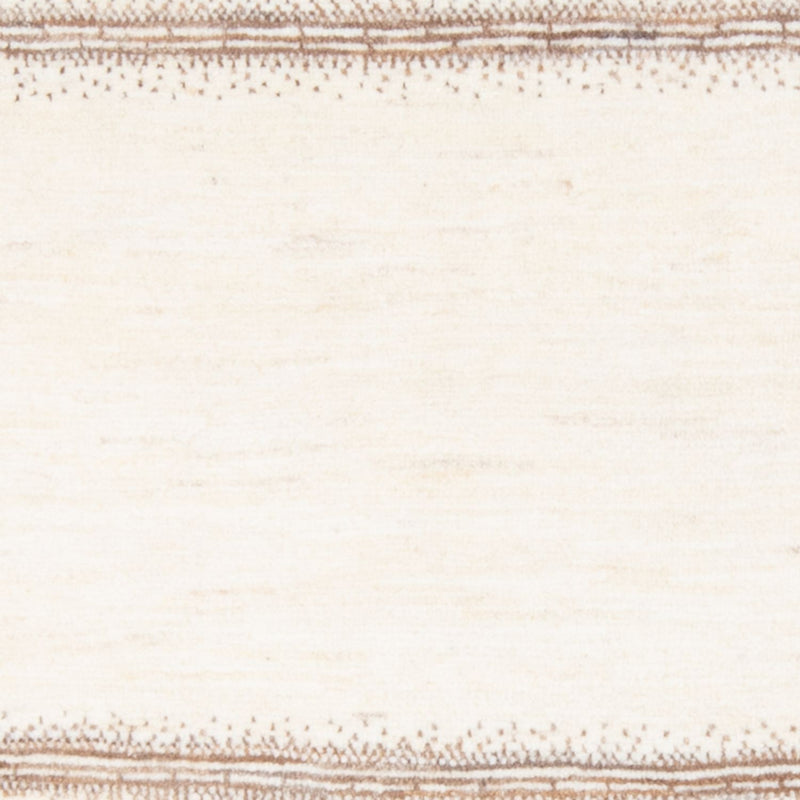 Gabbeh Persisch Teppich 100x142cm - Perserteppich Wollteppich - weiß