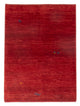 Gabbeh Persisch Teppich 101x147cm - Perserteppich Wollteppich - dunkelrot