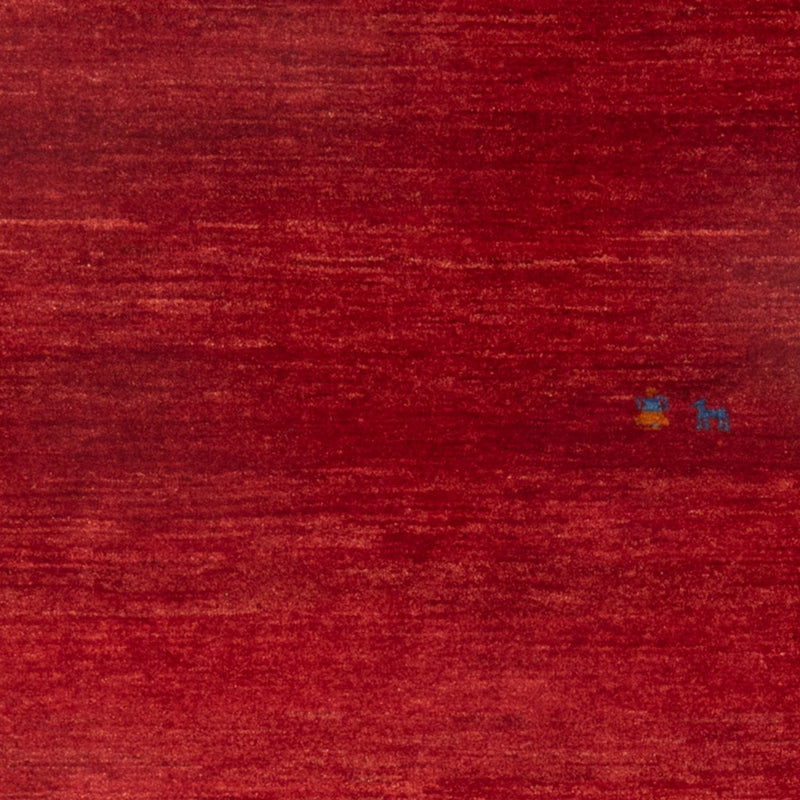 Gabbeh Persisch Teppich 101x147cm - Perserteppich Wollteppich - dunkelrot