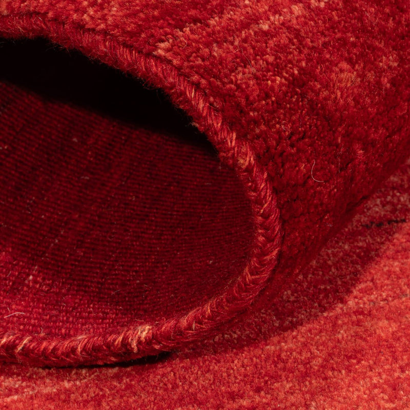 Gabbeh Persisch Teppich 101x147cm - Perserteppich Wollteppich - dunkelrot