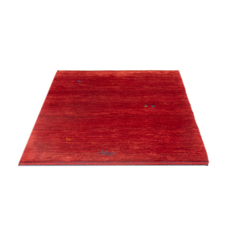 Gabbeh Persisch Teppich 101x147cm - Perserteppich Wollteppich - dunkelrot