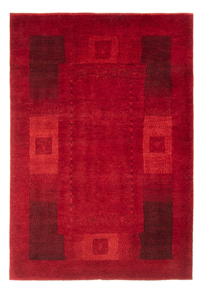 Gabbeh Persisch Teppich 127x180cm - Perserteppich Wollteppich - dunkelrot