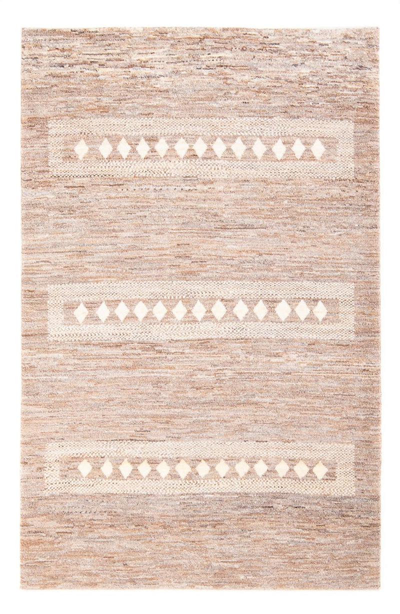 Gabbeh Persisch Teppich 120x180cm - Perserteppich Wollteppich - dunkelbeige