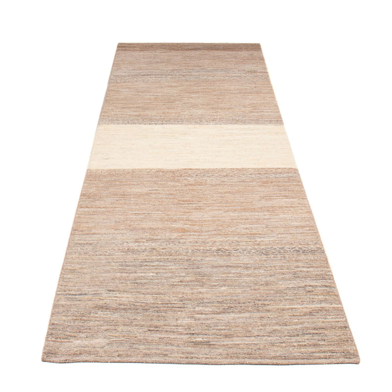Gabbeh Persisch Teppich 84x292cm - Perserteppich Wollteppich - natur