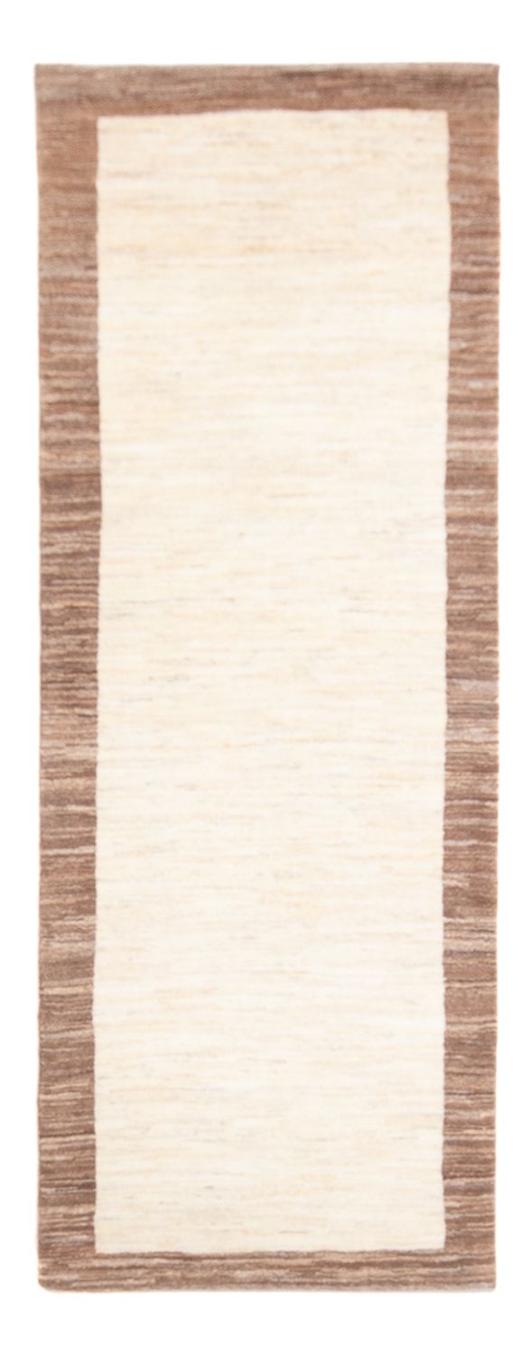 Gabbeh Persisch Teppich 84x225cm - Perserteppich Wollteppich - natur