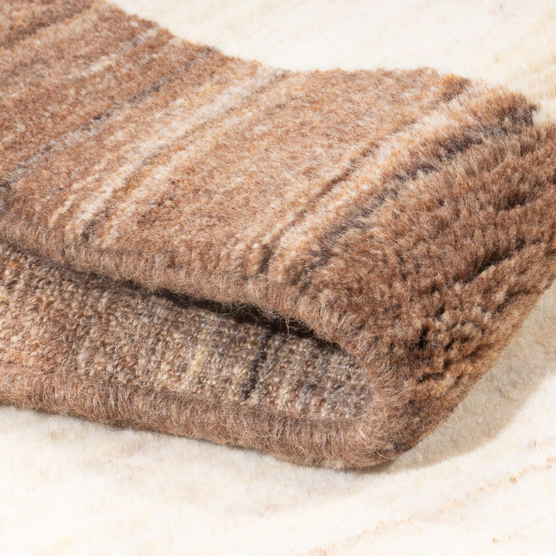 Gabbeh Persisch Teppich 84x225cm - Perserteppich Wollteppich - natur