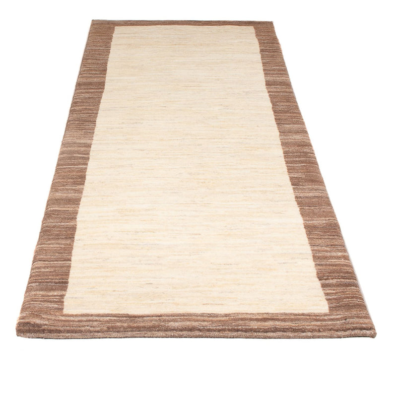 Gabbeh Persisch Teppich 84x225cm - Perserteppich Wollteppich - natur