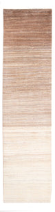 Gabbeh Persisch Teppich 85x351cm - Perserteppich Wollteppich - natur