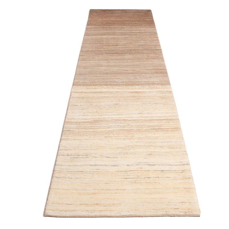 Gabbeh Persisch Teppich 85x351cm - Perserteppich Wollteppich - natur
