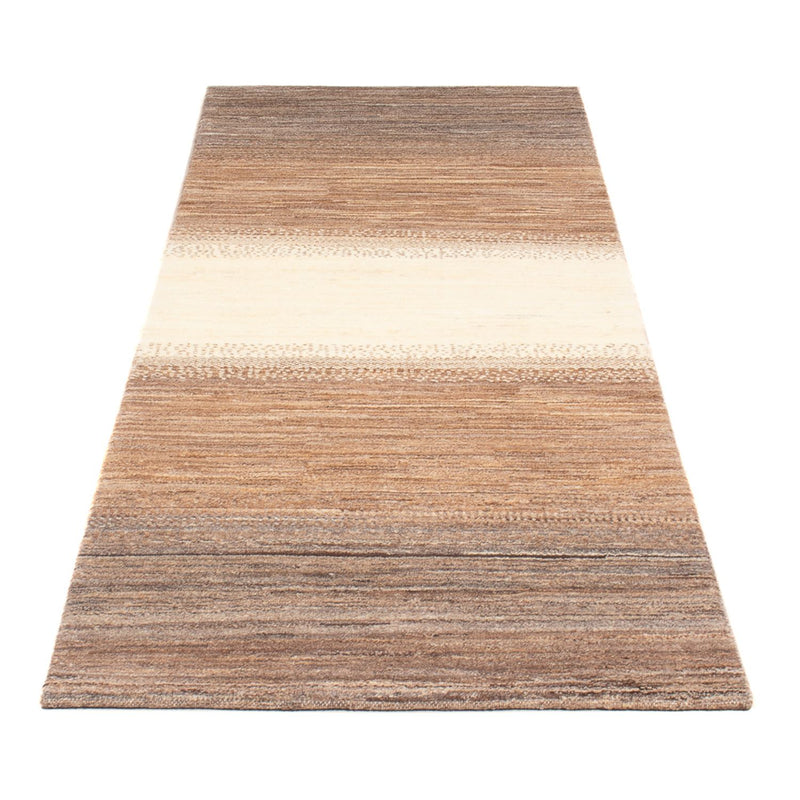 Gabbeh Persisch Teppich 80x231cm - Perserteppich Wollteppich - natur