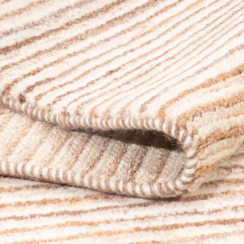Gabbeh Persisch Teppich 105x140cm - Perserteppich Wollteppich - dunkelbeige