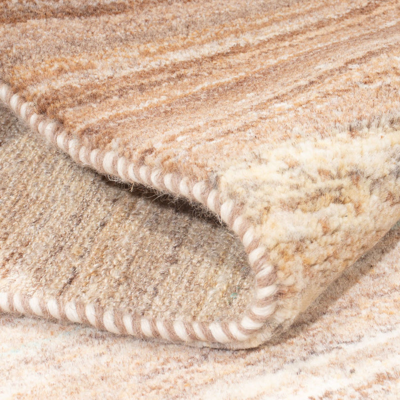 Gabbeh Persisch Teppich 75x332cm - Perserteppich Wollteppich - natur