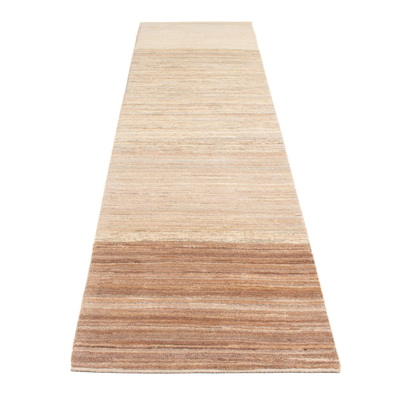 Gabbeh Persisch Teppich 75x332cm - Perserteppich Wollteppich - natur