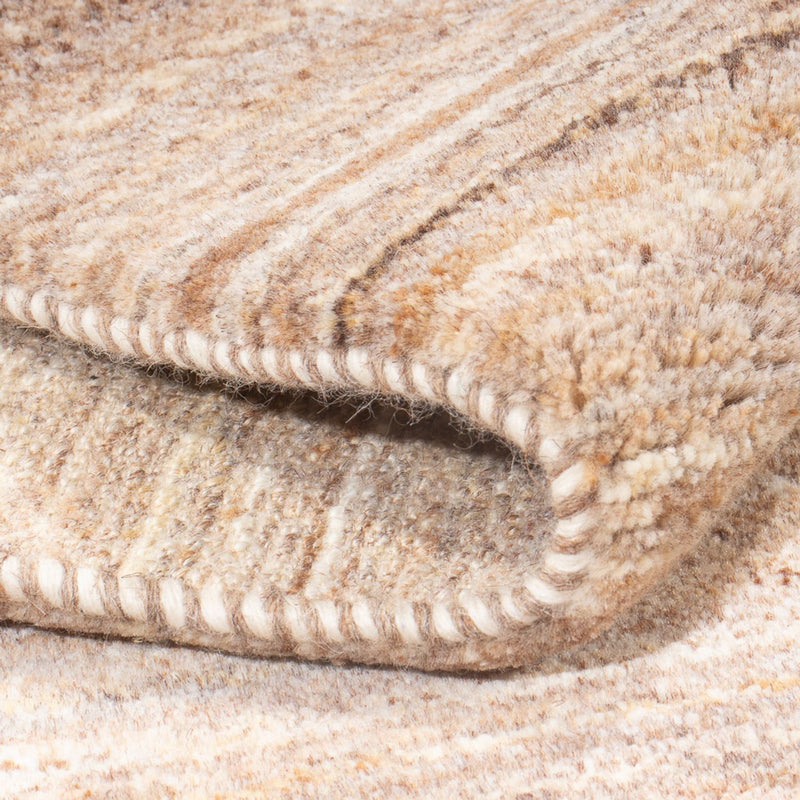 Gabbeh Persisch Teppich 148x184cm - Perserteppich Wollteppich - dunkelbeige