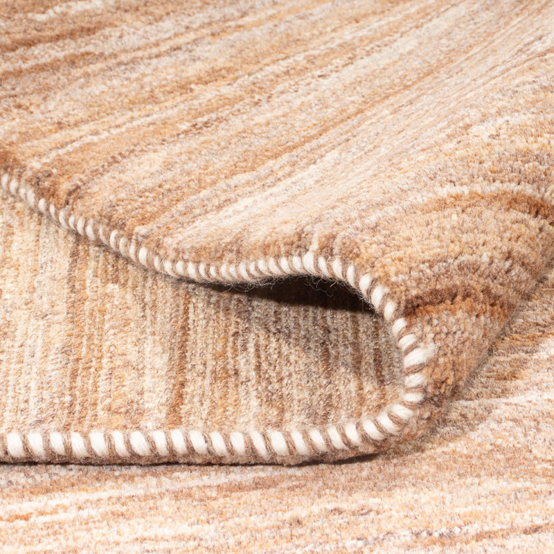 Gabbeh Persisch Teppich 155x198cm - Perserteppich Wollteppich - dunkelbeige