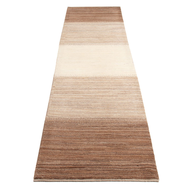 Gabbeh Persisch Teppich 71x330cm - Perserteppich Wollteppich - natur