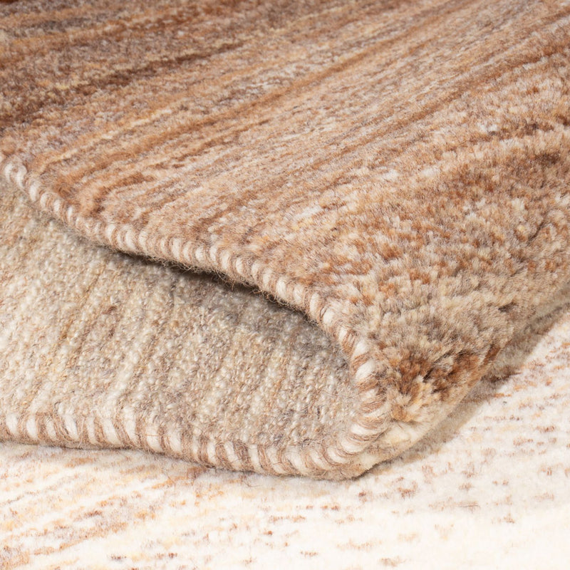 Gabbeh Persisch Teppich 78x333cm - Perserteppich Wollteppich - natur