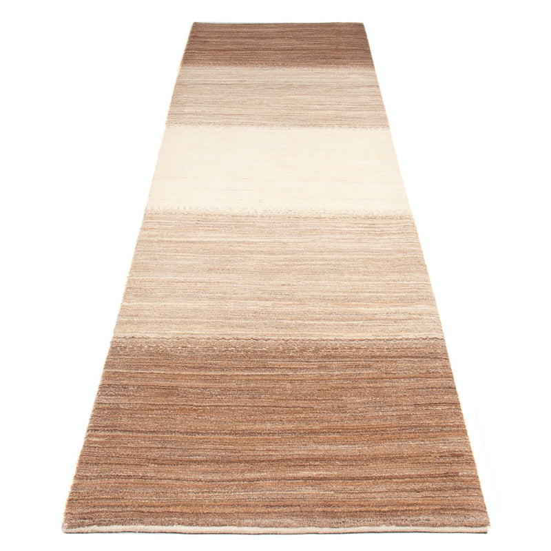 Gabbeh Persisch Teppich 78x333cm - Perserteppich Wollteppich - natur