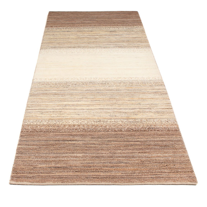 Gabbeh Persisch Teppich 79x241cm - Perserteppich Wollteppich - natur