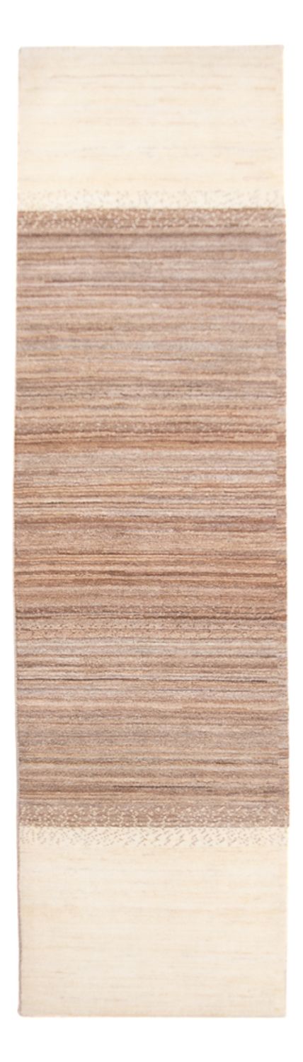 Gabbeh Persisch Teppich 80x339cm - Perserteppich Wollteppich - natur