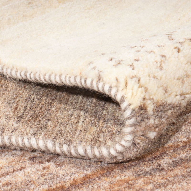 Gabbeh Persisch Teppich 80x339cm - Perserteppich Wollteppich - natur