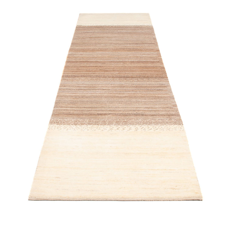 Gabbeh Persisch Teppich 80x339cm - Perserteppich Wollteppich - natur