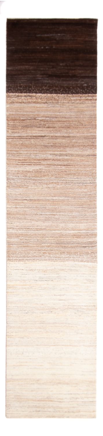 Gabbeh Persisch Teppich 78x342cm - Perserteppich Wollteppich - natur