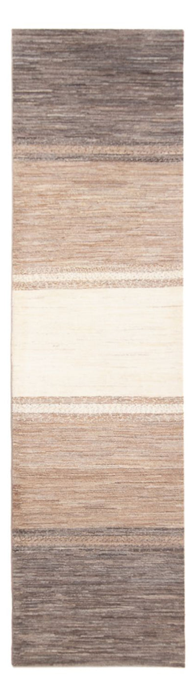 Gabbeh Persisch Teppich 85x340cm - Perserteppich Wollteppich - natur
