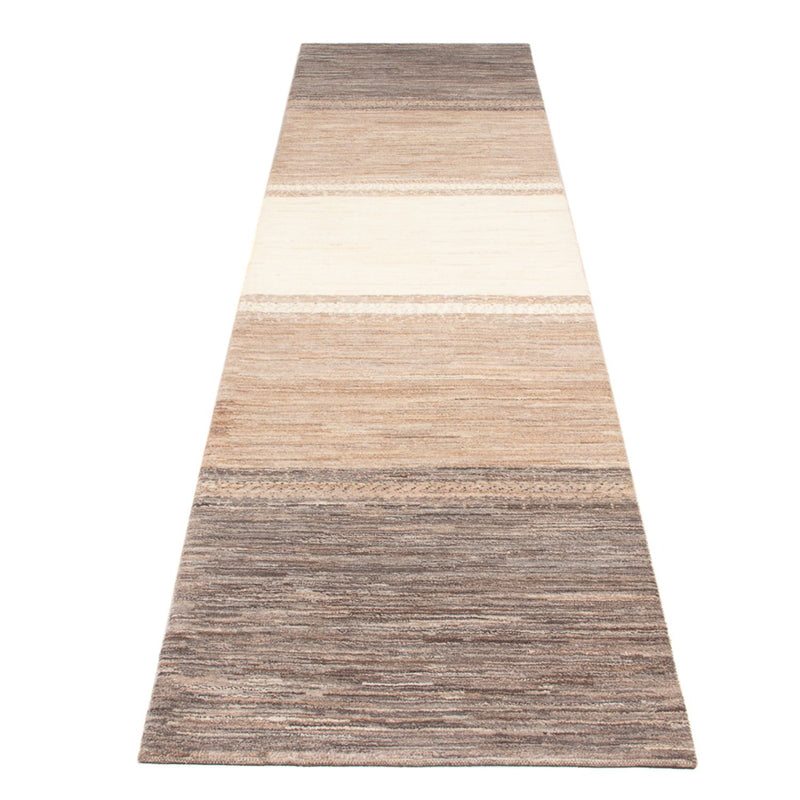 Gabbeh Persisch Teppich 85x340cm - Perserteppich Wollteppich - natur