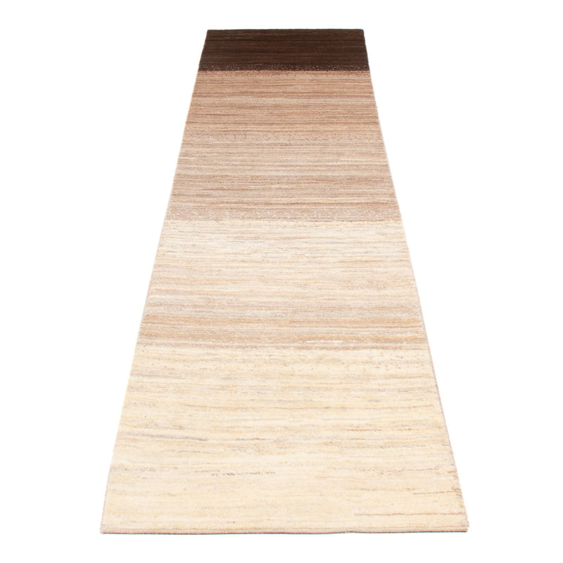 Gabbeh Persisch Teppich 78x340cm - Perserteppich Wollteppich - natur
