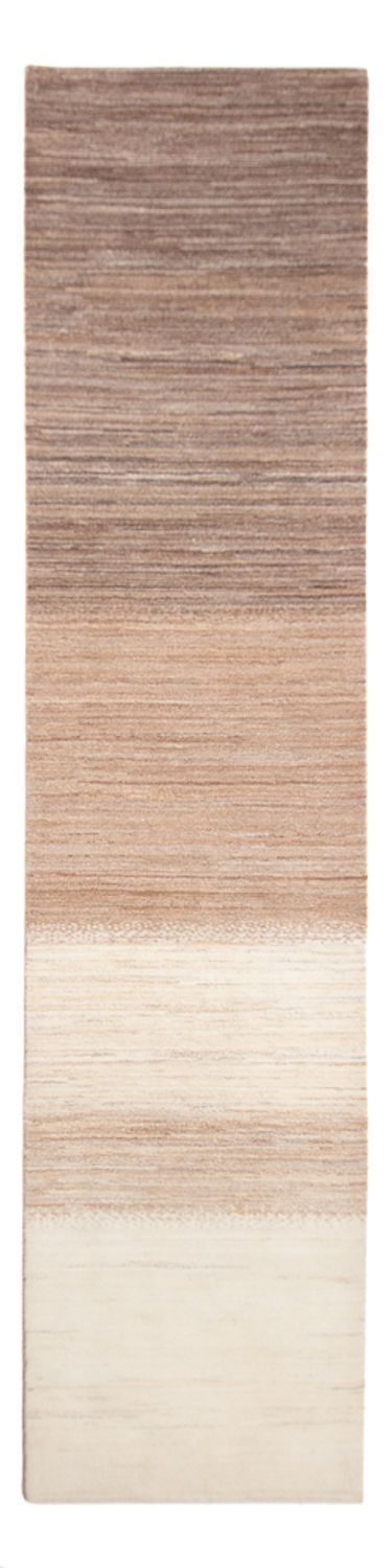 Gabbeh Persisch Teppich 80x350cm - Perserteppich Wollteppich - natur