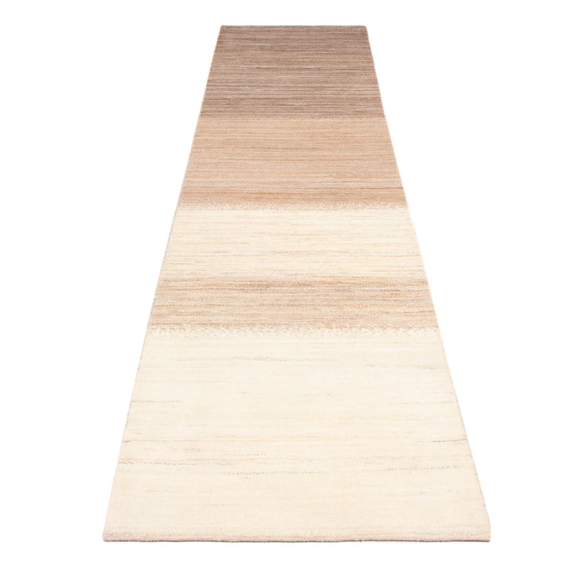Gabbeh Persisch Teppich 80x350cm - Perserteppich Wollteppich - natur