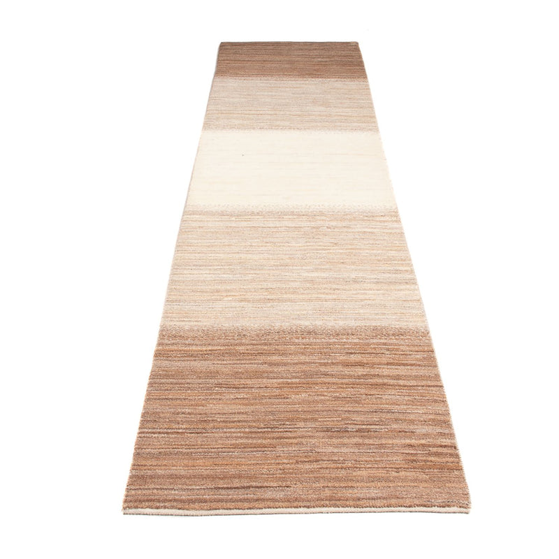 Gabbeh Persisch Teppich 74x335cm - Perserteppich Wollteppich - natur