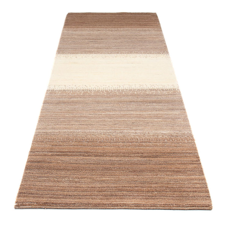 Gabbeh Persisch Teppich 81x283cm - Perserteppich Wollteppich - natur