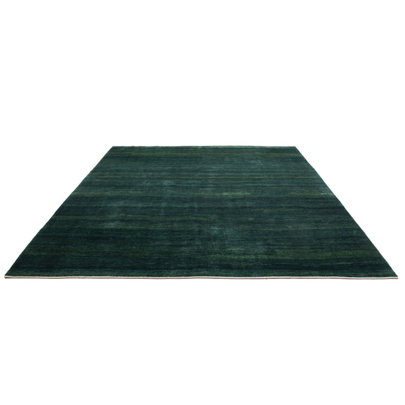 Gabbeh Persisch Teppich 335x380cm - Perserteppich Wollteppich - dunkelgrün