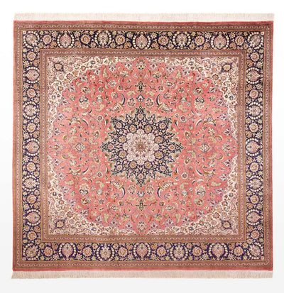 Ghom - Seide Teppich 247x247cm - Perserteppich - hellrot