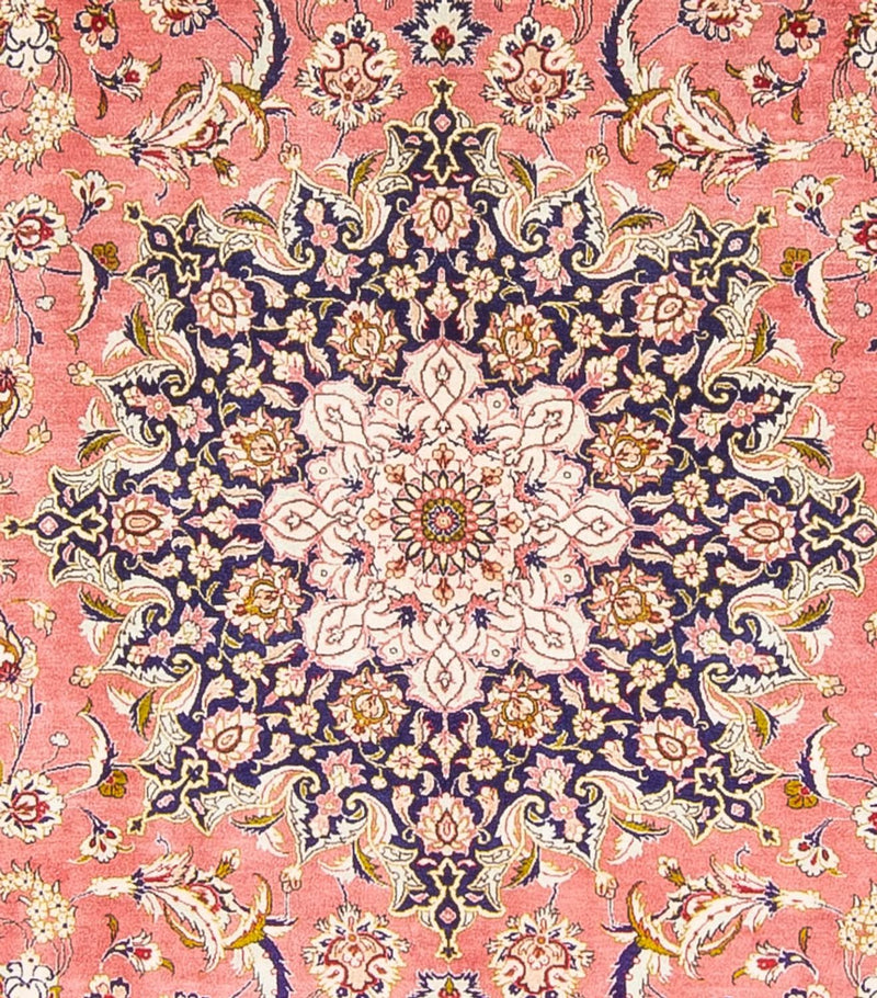 Ghom - Seide Teppich 247x247cm - Perserteppich - hellrot