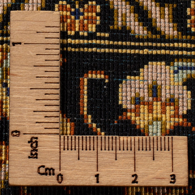 Ghom - Seide Teppich 242x353cm - Perserteppich - schwarz
