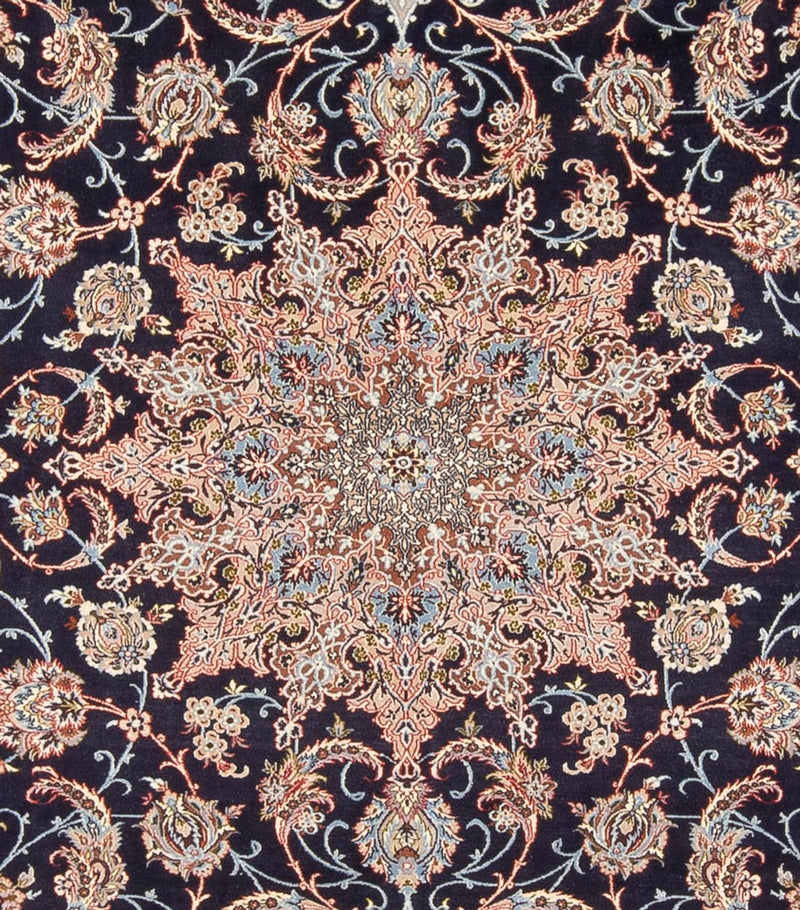 Isfahan Teppich 248x355cm - Perserteppich - dunkelblau