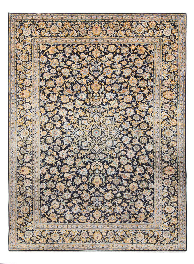 Keshan Teppich 292x408cm - Perserteppich - dunkelblau