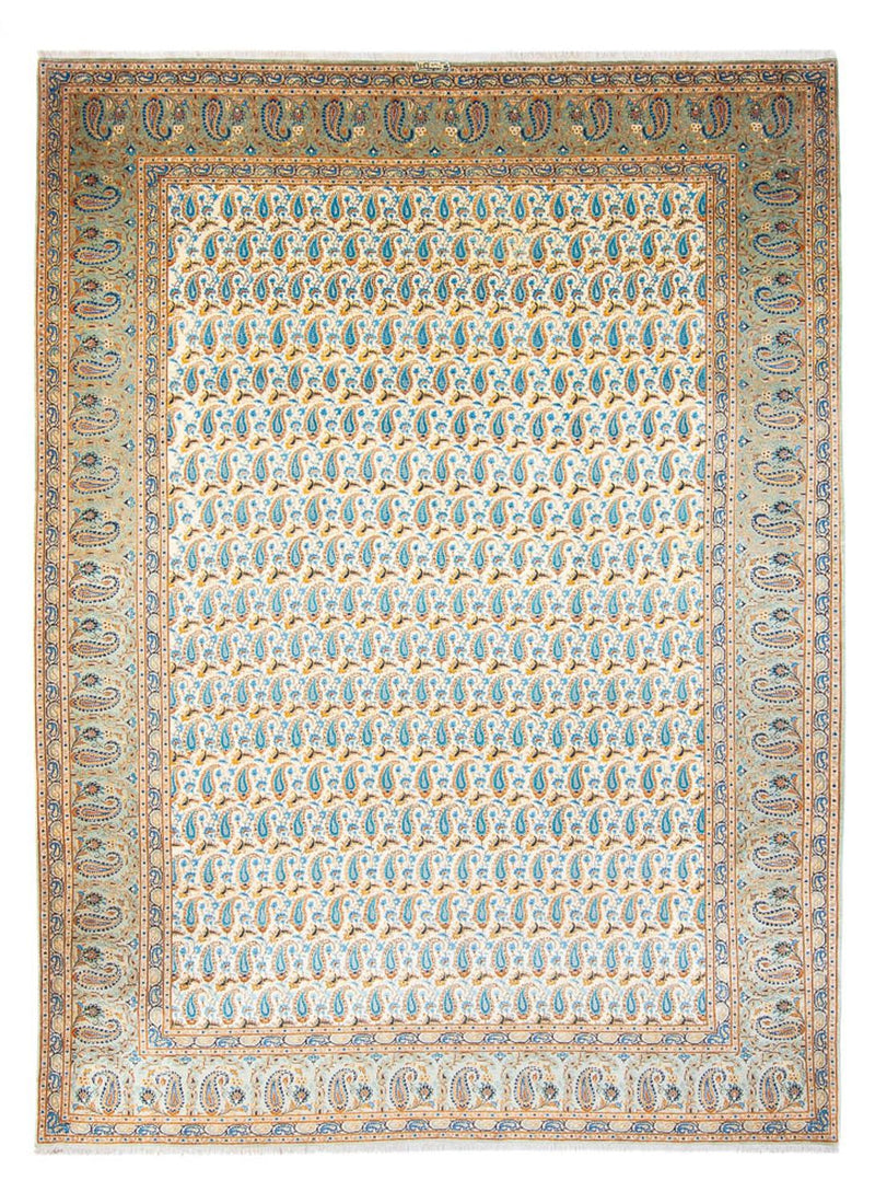 Keshan Teppich 270x350cm - Perserteppich - hellgrün