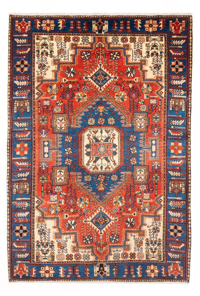 Nahavand Teppich 140x202cm - Perserteppich - blau