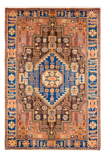 Nahavand Teppich 150x200cm - Perserteppich - blau