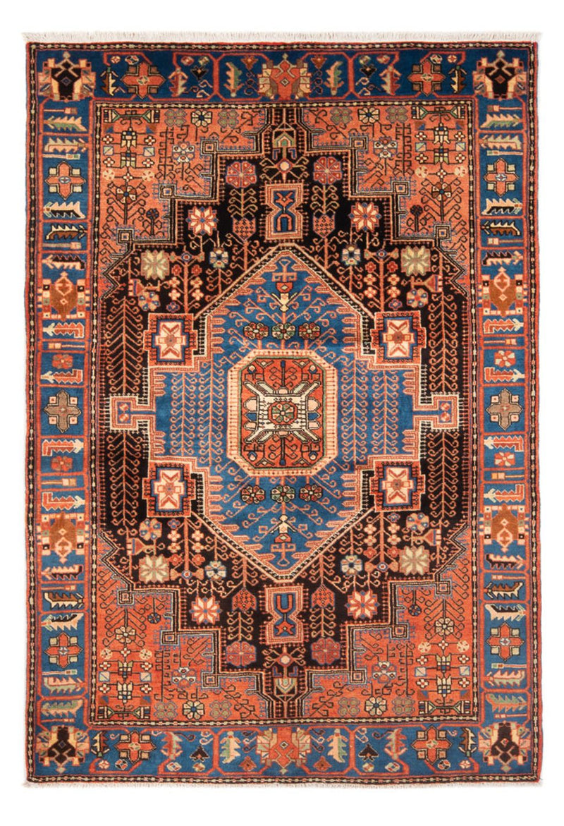 Nahavand Teppich 150x204cm - Perserteppich - blau