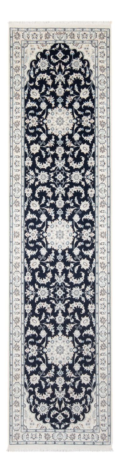 Nain - 6La Teppich 80x296cm - Perserteppich - dunkelblau
