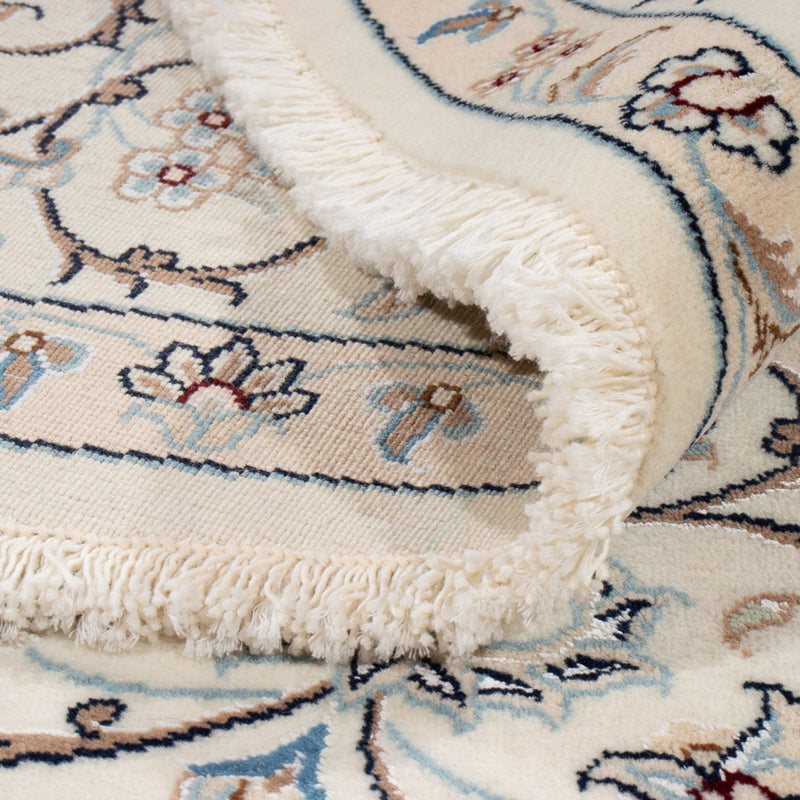 Nain Teppich 200x200cm - Perserteppich - petrolblau