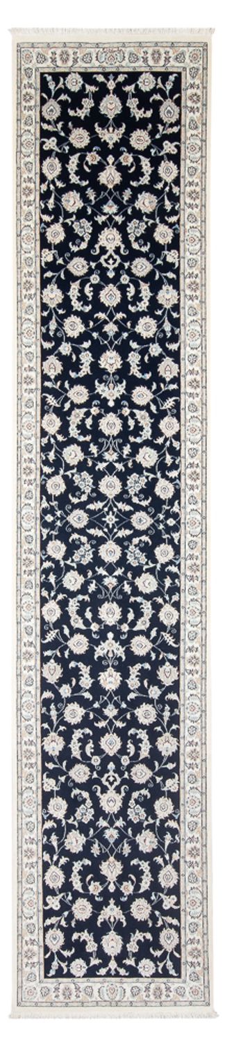 Nain - 6La Teppich 92x394cm - Perserteppich - dunkelblau