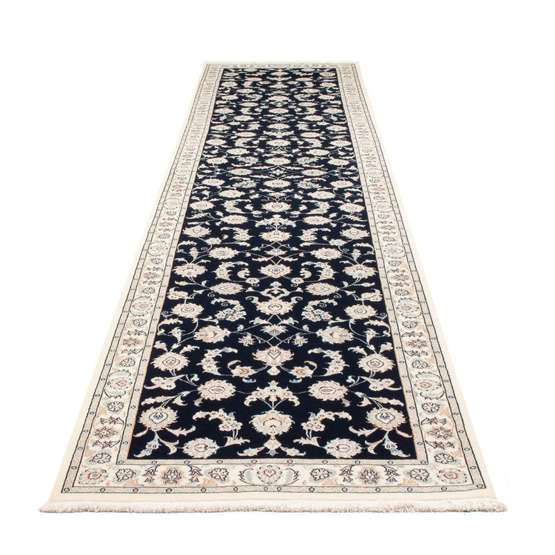 Nain - 6La Teppich 92x394cm - Perserteppich - dunkelblau