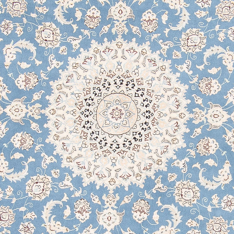 Nain Teppich 200x200cm - Perserteppich - hellblau