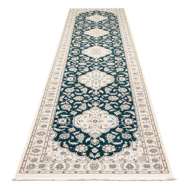 Nain - 6La Teppich 88x397cm - Perserteppich - dunkelblau